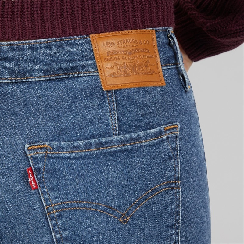 Womens 712 Slim Fit Jeans Blue Wave Mid - Image 3