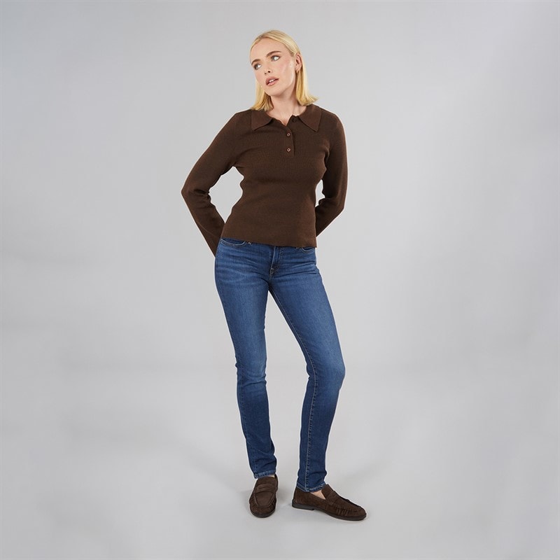 Womens 712 Slim Fit Jeans Blue Wave Dark - Image 4