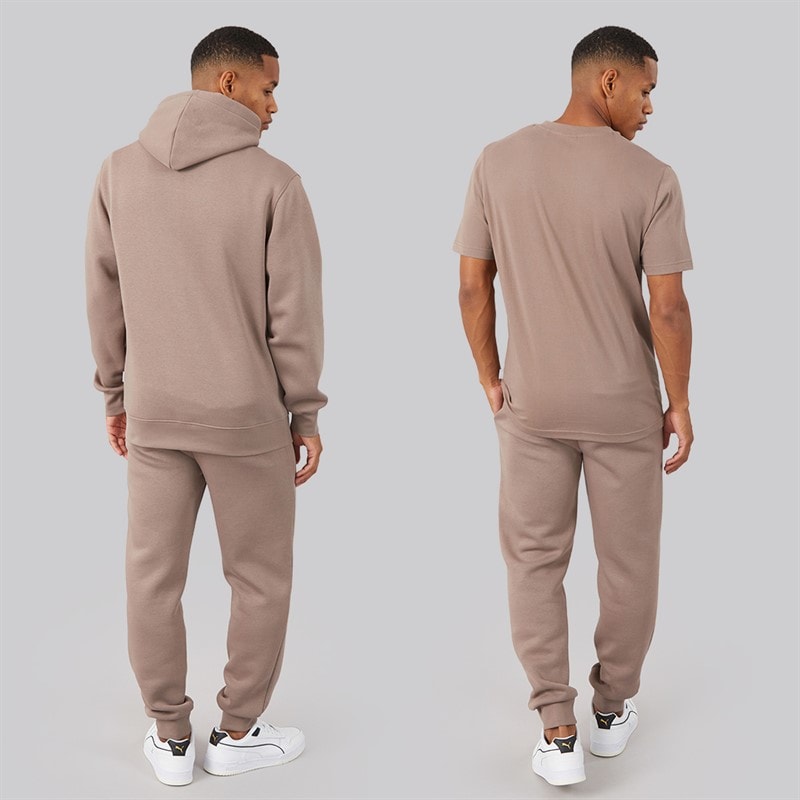 Mens Dinall Three Pack Hoodie T-Shirt And Joggers Set Mink - Image 2