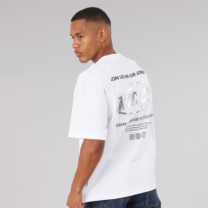 Mens Cromo Oversized T-Shirt White - Image 1