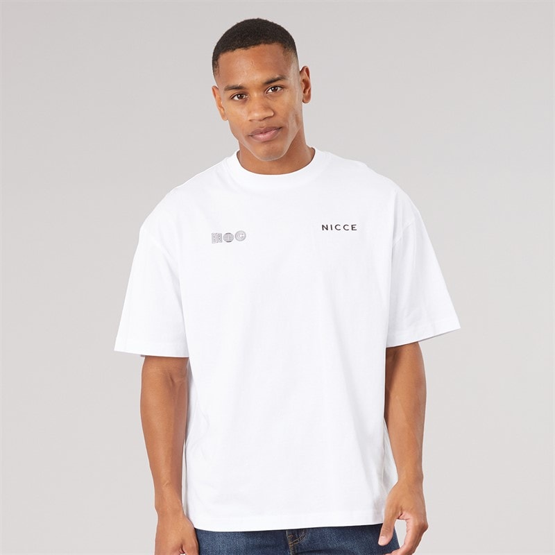 Mens Cromo Oversized T-Shirt White - Image 2