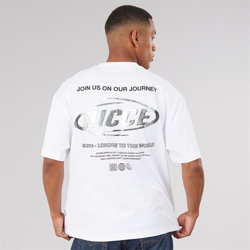 Mens Cromo Oversized T-Shirt White - Image 3