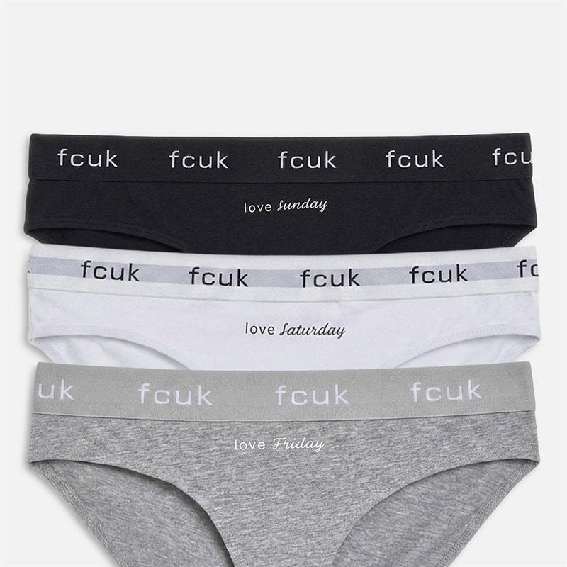 Womens Seven Pack Briefs FCUK2 - Image 3