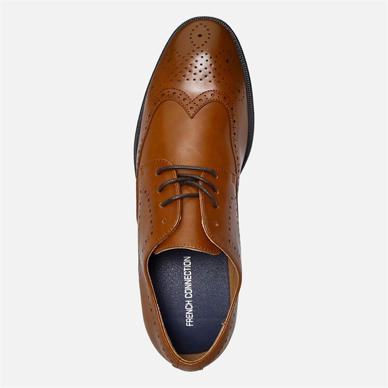 Mens Brogue Shoes Tan - Image 4