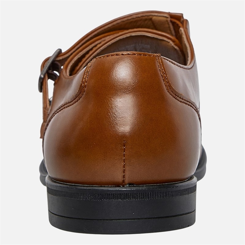 Mens Monk Shoes Tan - Image 3