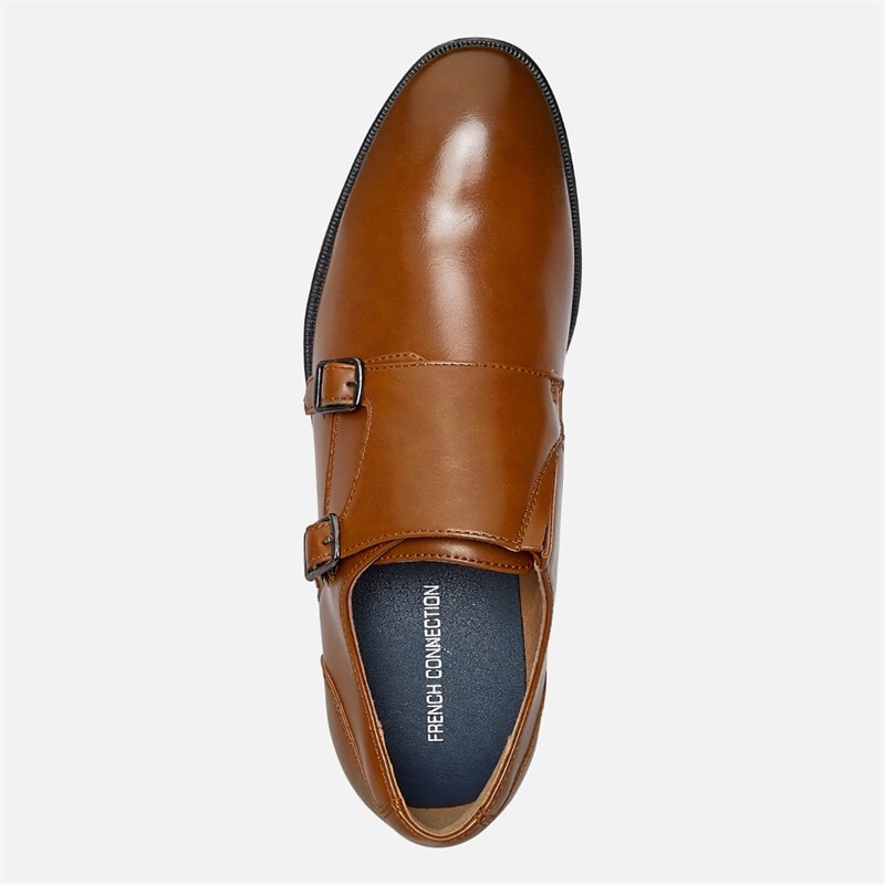 Mens Monk Shoes Tan - Image 4