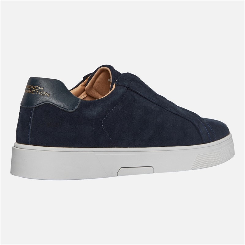 Mens Hidden Lace Cupsole Trainers Marine Navy - Image 5