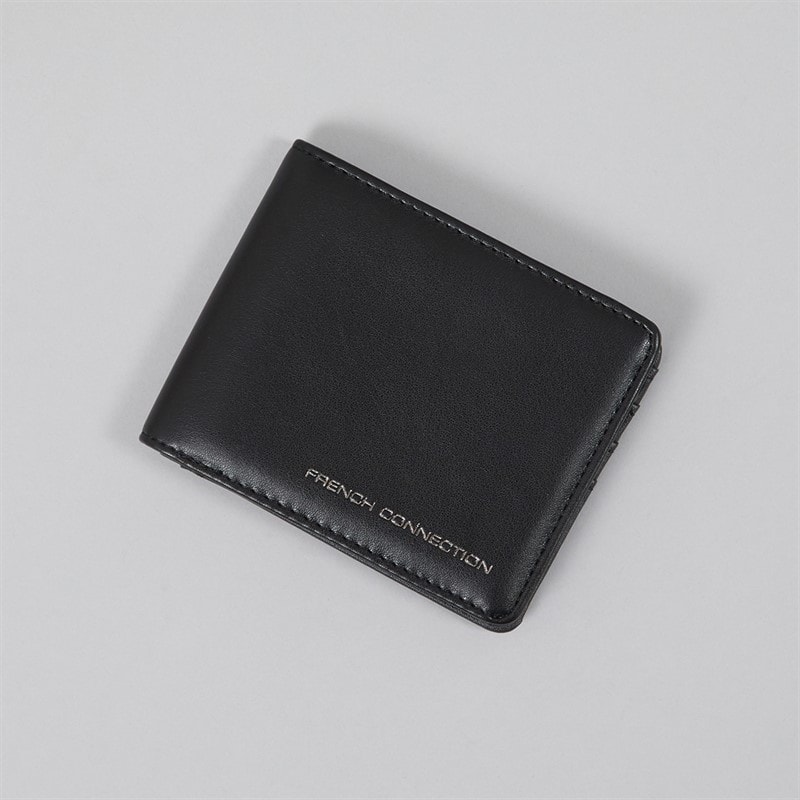 Mens French Con Gunmetal Wallet Black/Gunmetal - Image 2