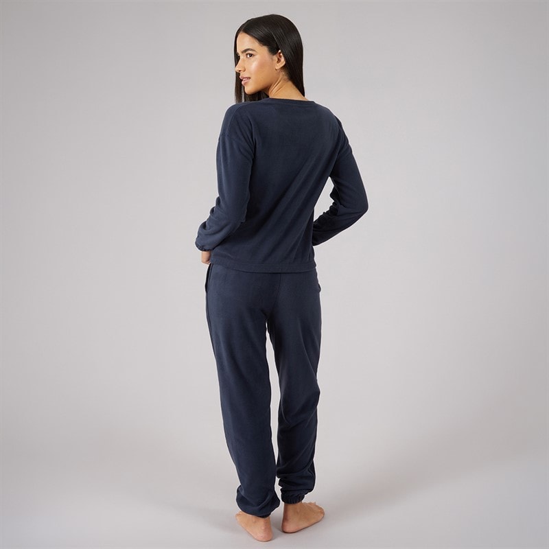 Womens Microfleece Lounge Set Navy - Image 2