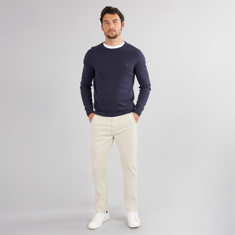 Mens Slim Fit Chino Trousers Stone - Image 3