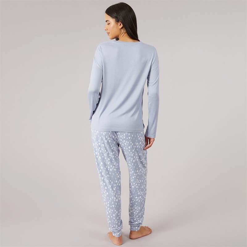 Womens Soft Touch Pyjama Set Multi - Image 2