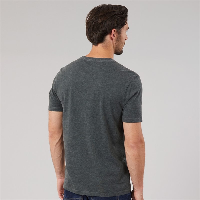 Mens Mountain Graphic T-Shirt Washed Black - Image 2