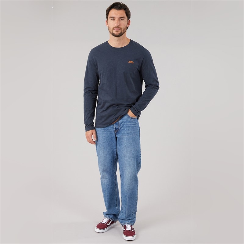 Mens Gills Branded Long Sleeve Top Navy - Image 3