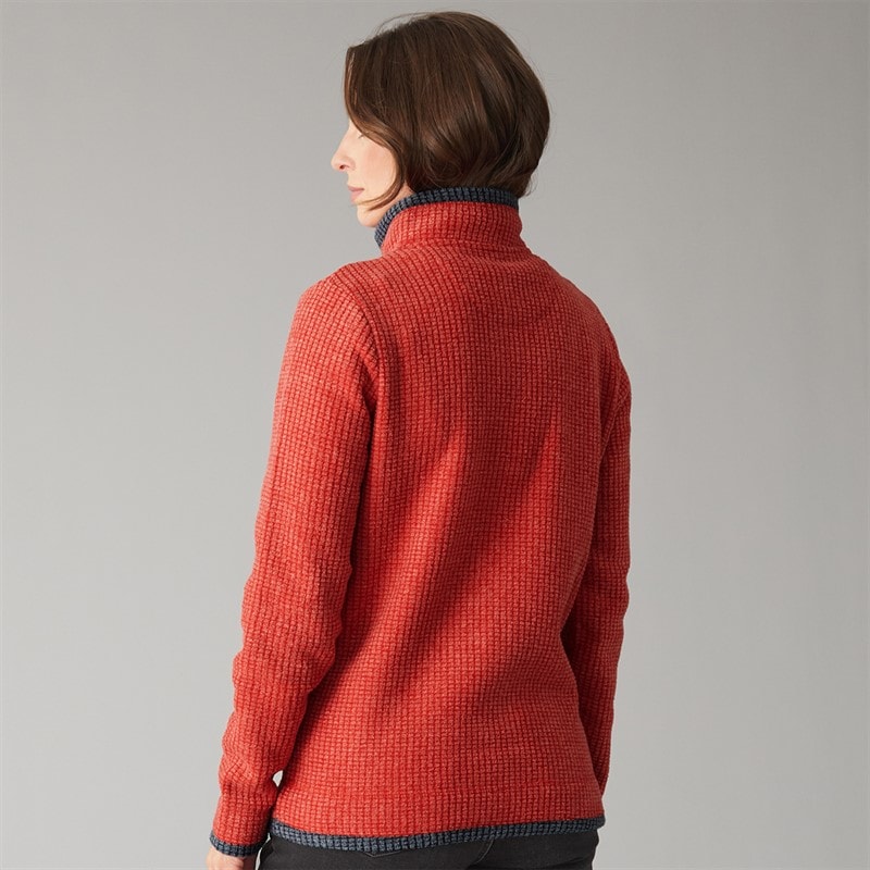 Womens Zelie 1/4 Zip Grid Fleece Acer Red - Image 2