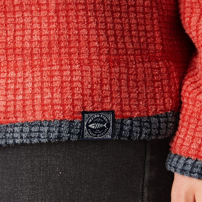Womens Zelie 1/4 Zip Grid Fleece Acer Red - Image 3