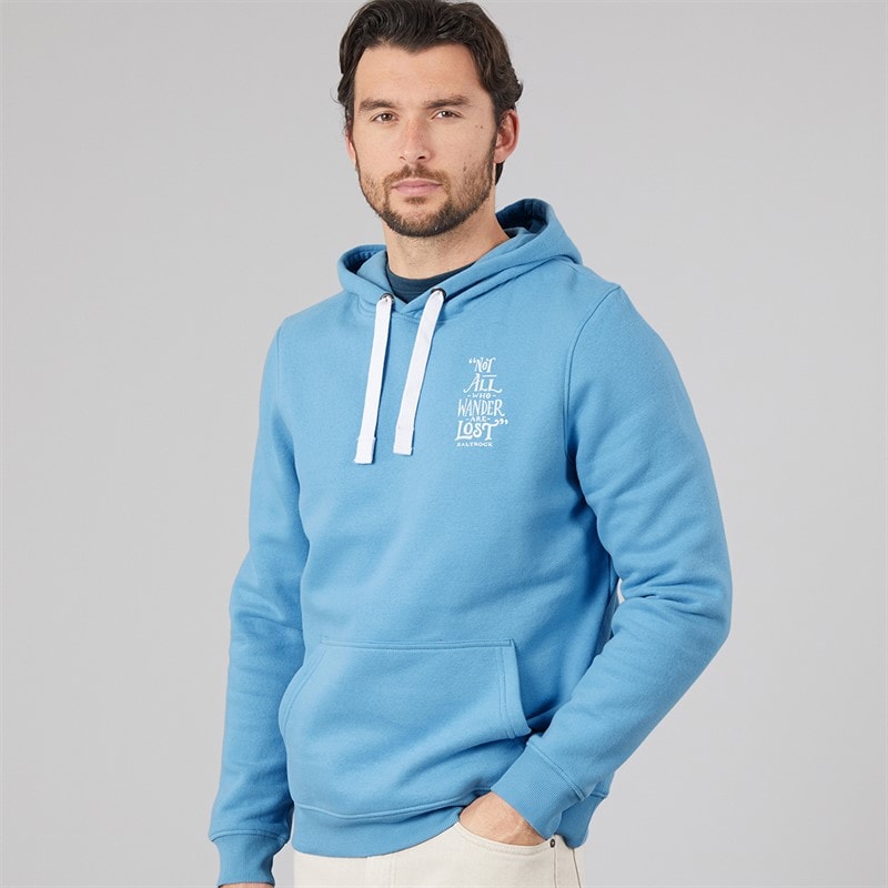 Saltrock Mens Lost Ships Hoodie Light Blue