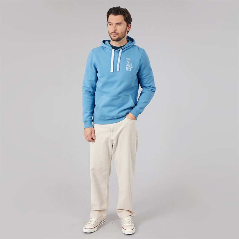 Mens Lost Ships Hoodie Light Blue - Image 3