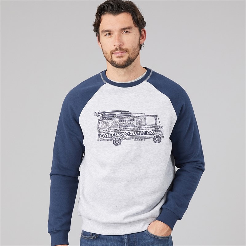 Mens Trail Bus Sweatshirt Grey - Image 1