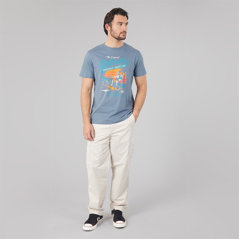 Mens Shore Ride T-Shirt Blue - Image 4