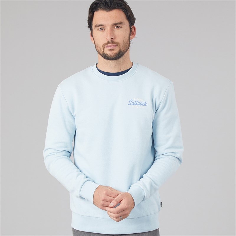 Mens Postcard Sweatshirt Light Blue - Image 2