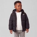 Boys Padded Hooded Jacket Black
