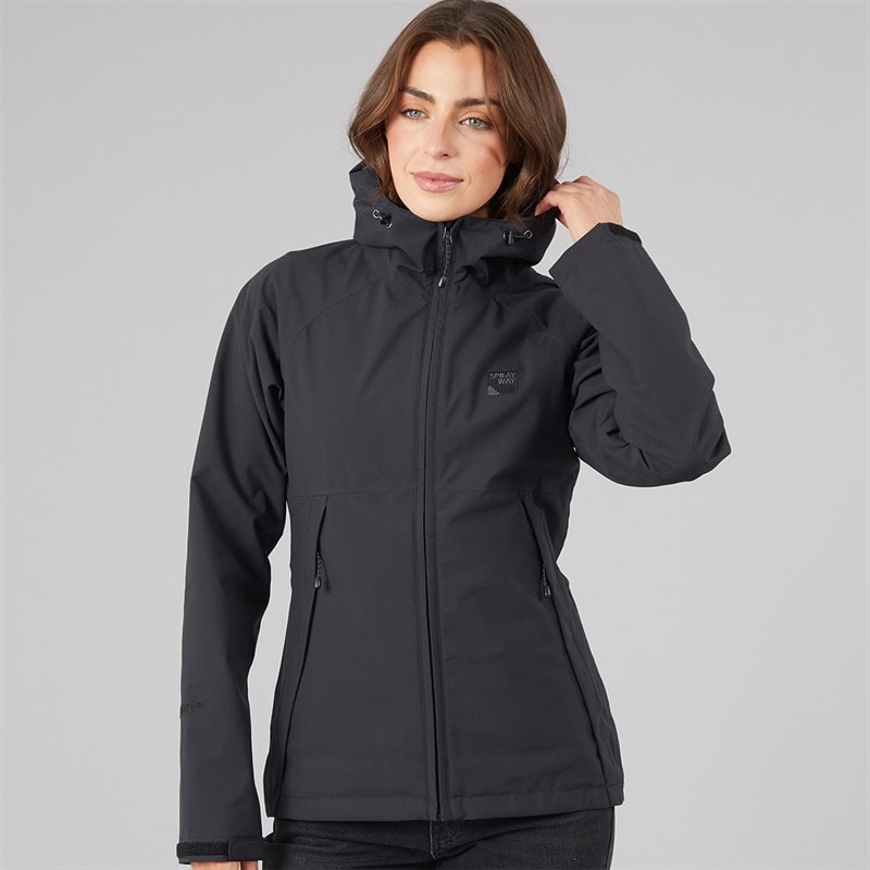Womens Marsco Hydrodry Waterproof Jacket Black - Image 3
