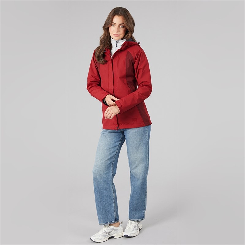 Womens Atlanta Interactive Hydrodry Waterproof Jacket Carnival/Tempranillo - Image 3