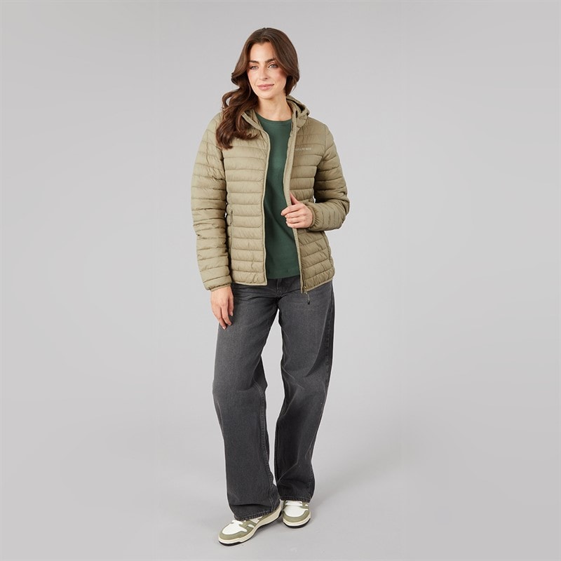 Womens Entwistle Thermo Sphere Insulated Hooded Jacket Cashew - Image 4