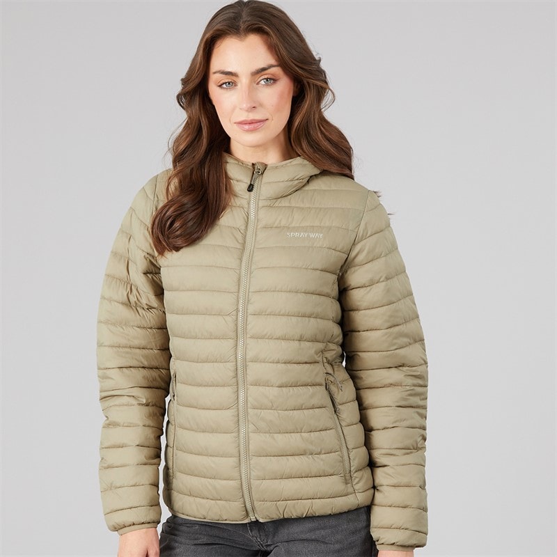 Womens Entwistle Thermo Sphere Insulated Hooded Jacket Cashew - Image 5
