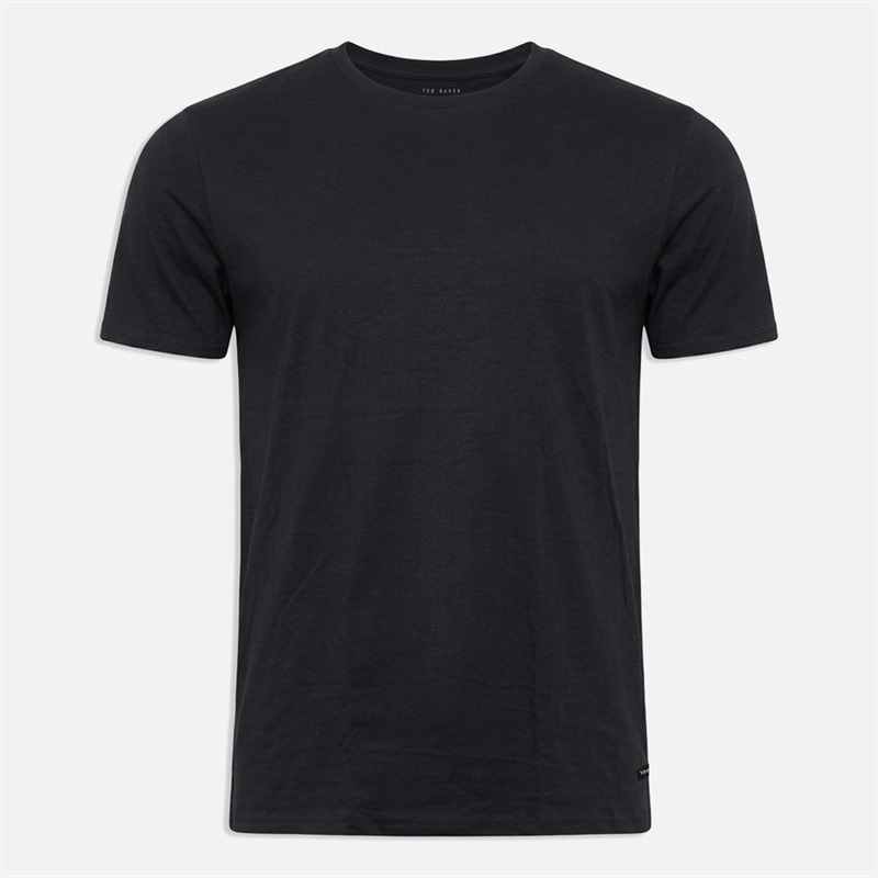 Mens Three Pack Crew Neck T-Shirts Black/Black/Black - Image 4