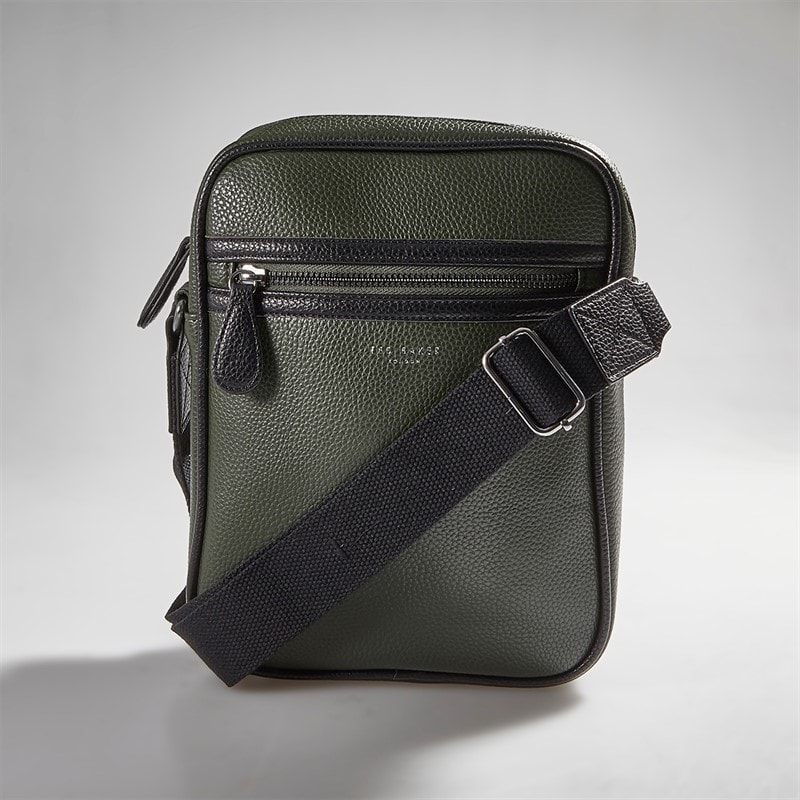 Mens Lanston Pebble Flight Bag Olive - Image 2