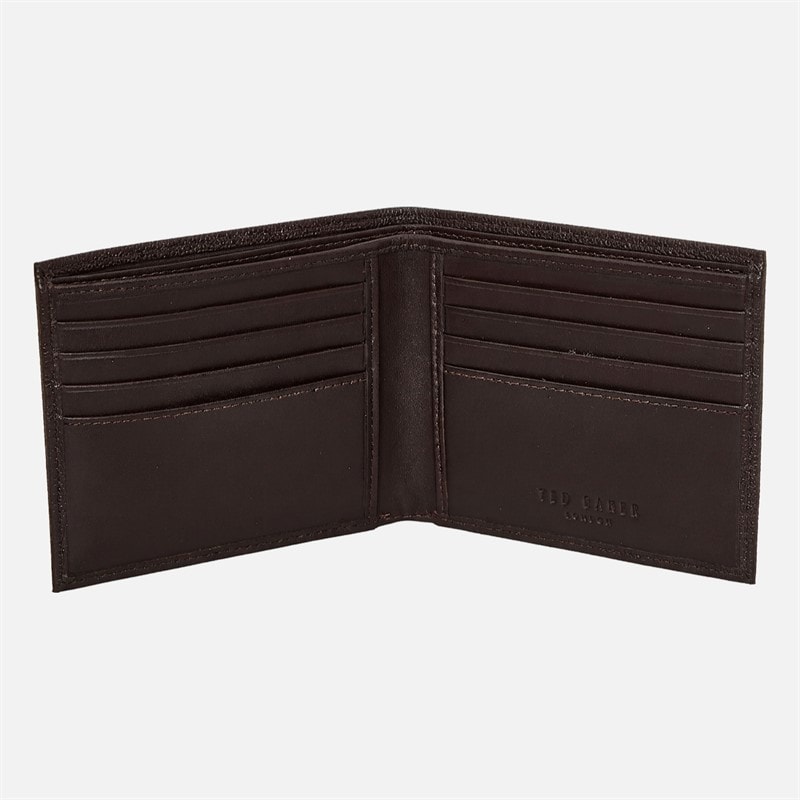Mens Kalmer Caviar Texture Leather Wallet Brown Chocolate - Image 2