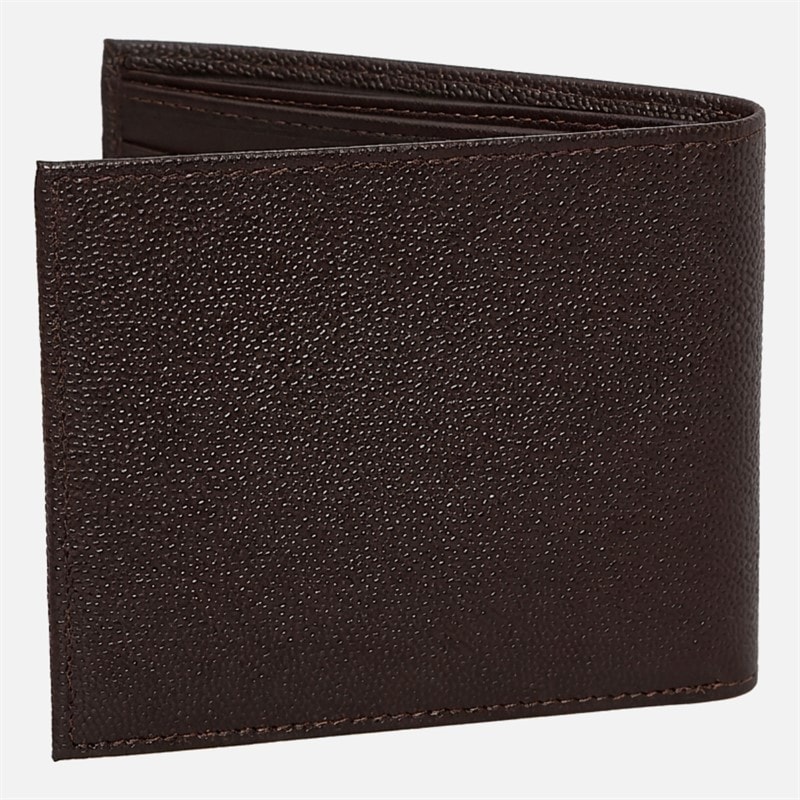 Mens Kalmer Caviar Texture Leather Wallet Brown Chocolate - Image 3