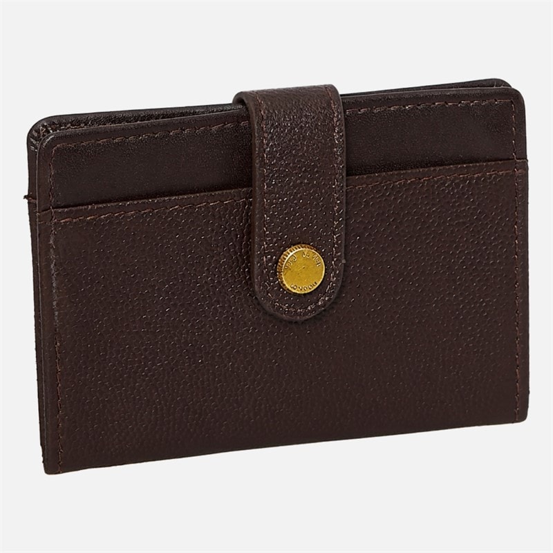 Mens Kamron Caviar Texture Leather Card Holder Brown Chocolate - Image 2