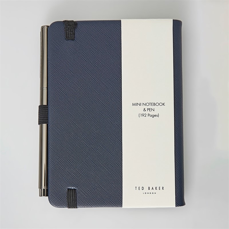Mens Eddiis Textured A6 Notebook Navy - Image 2