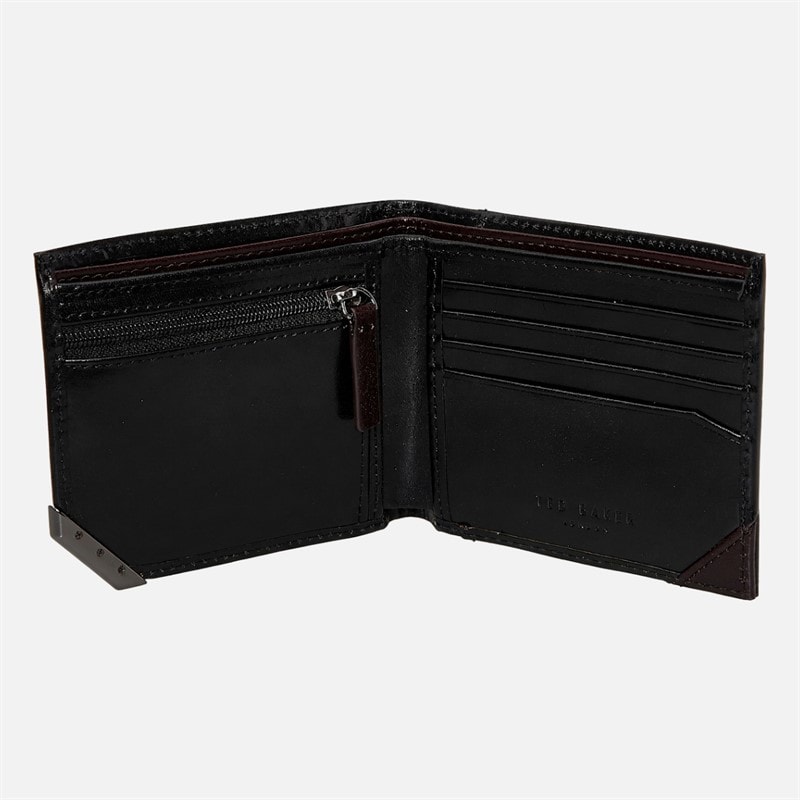 Mens Kornerr Bifold Coin Wallet Black - Image 2