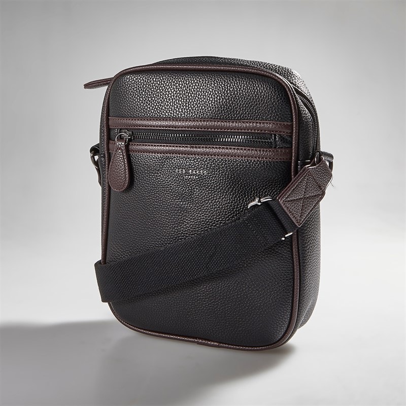 Mens Lanston Pebble Flight Bag Black - Image 1