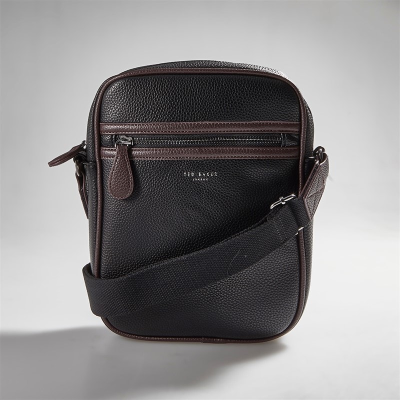 Mens Lanston Pebble Flight Bag Black - Image 2