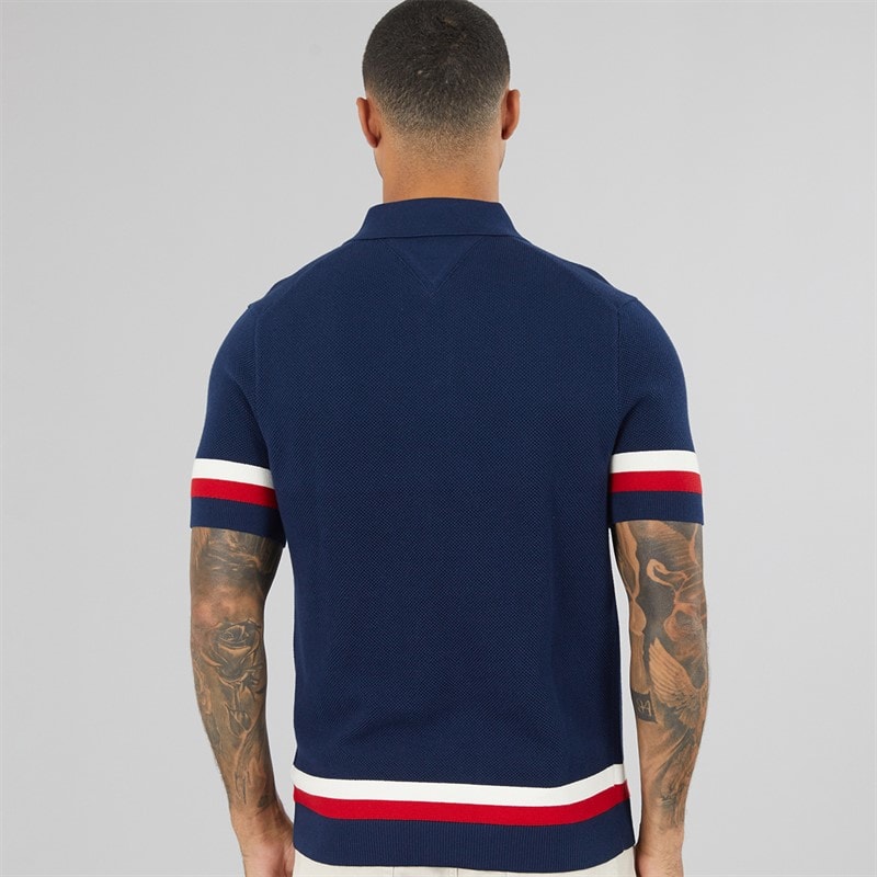 Tommy Hilfiger Mens Polo Shirt Carbon Navy