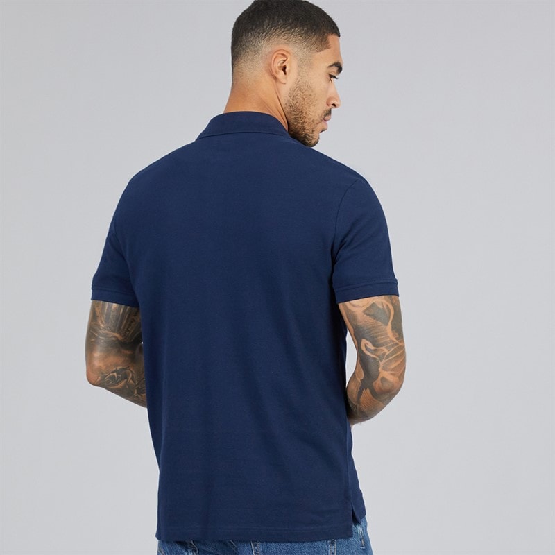 Mens Graphic Polo Shirt Carbon Navy - Image 2