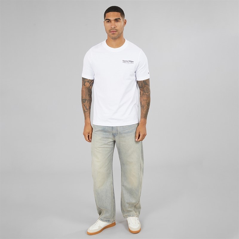 Mens Nautical Back Graphic T-Shirt White - Image 4