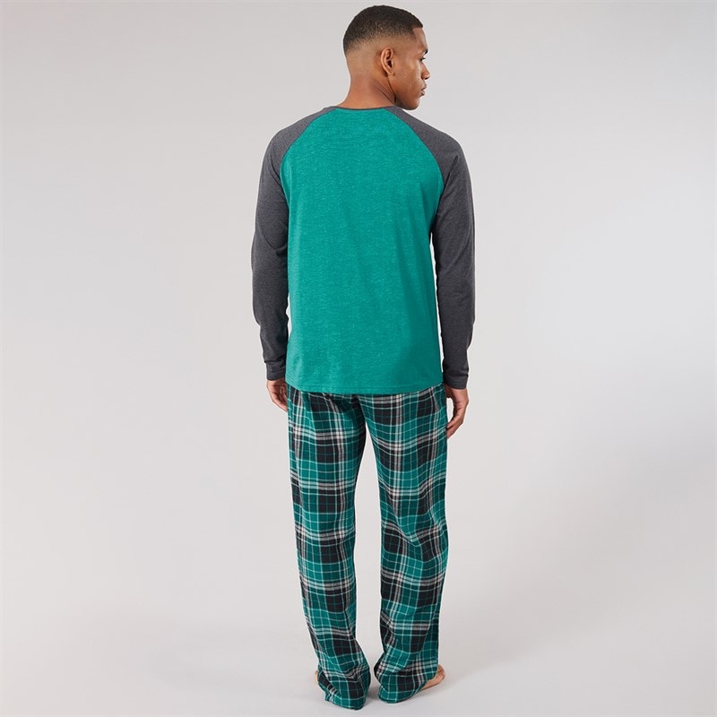 Mens Aveburn Loungewear Set Green - Image 2