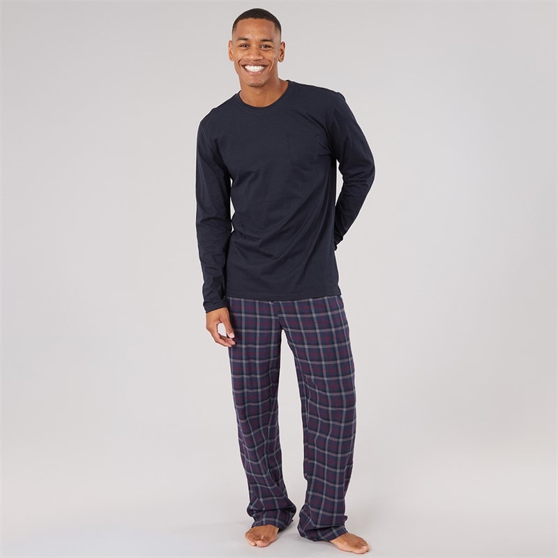 Tokyo Laundry Mens Glenmore Loungewear Set Navy