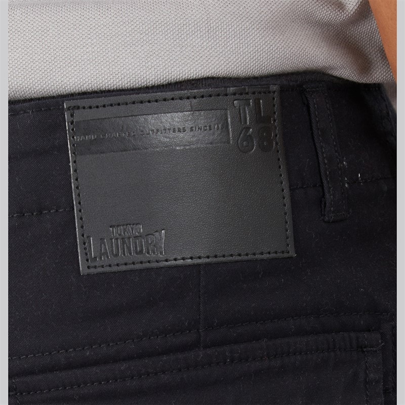 Mens Whitehouse Straight Cargo Trousers Black - Image 3