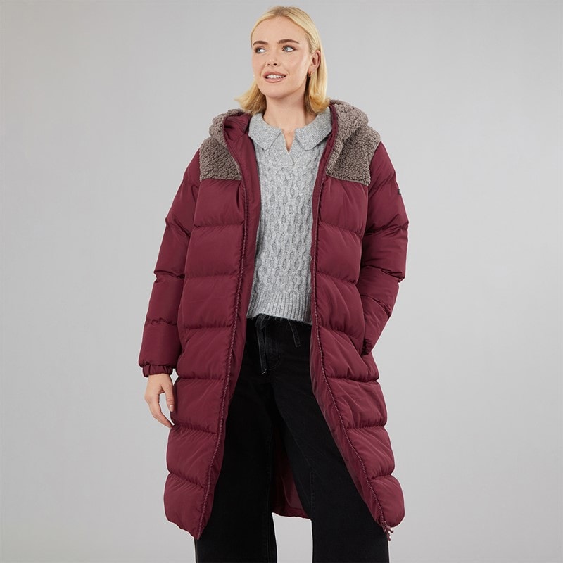 Womens Jenner Mid Length Jacket Wine - Image 1