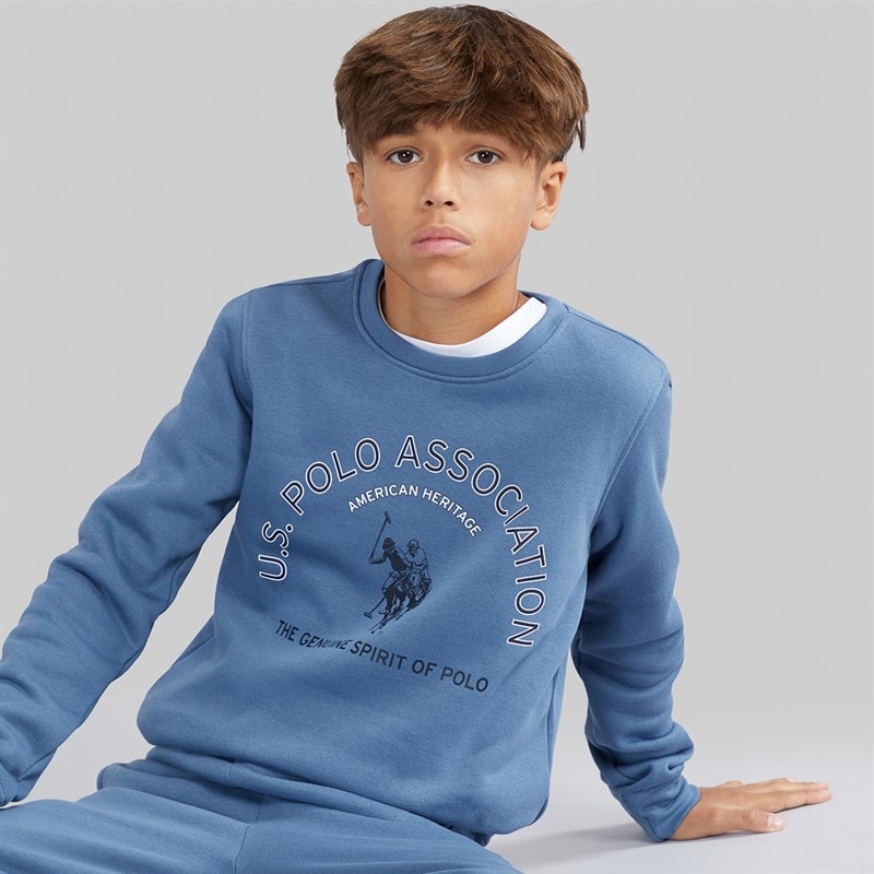 Boys Graphic Sweatshirt And Joggers Tracksuit Blue Horizon - Image 3