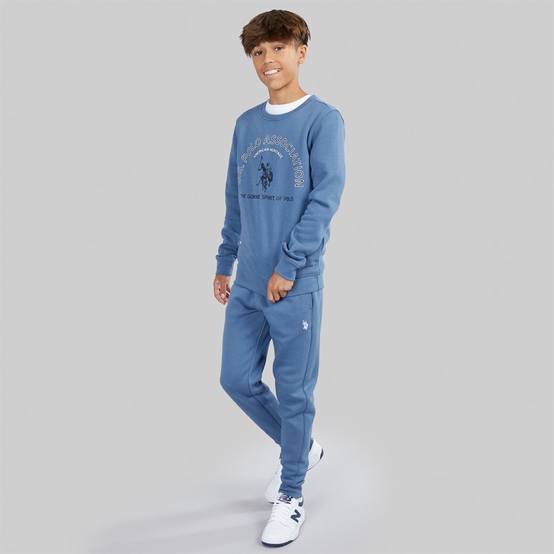 Boys Graphic Sweatshirt And Joggers Tracksuit Blue Horizon - Image 4