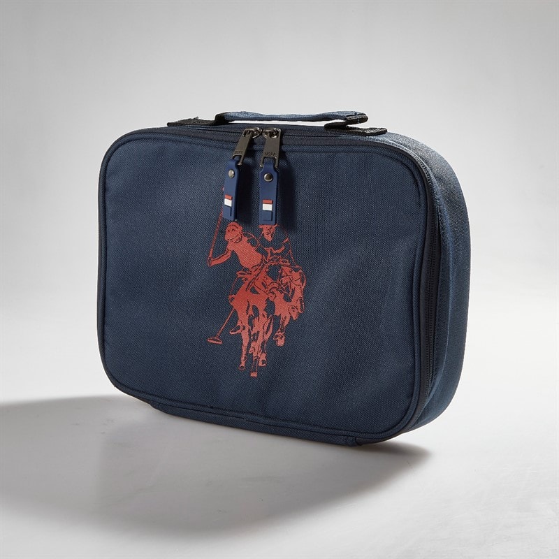 U.S. POLO ASSN. Boys USPA Graphic DHM Lunchbag Dark Sapphire Navy / Haute Red