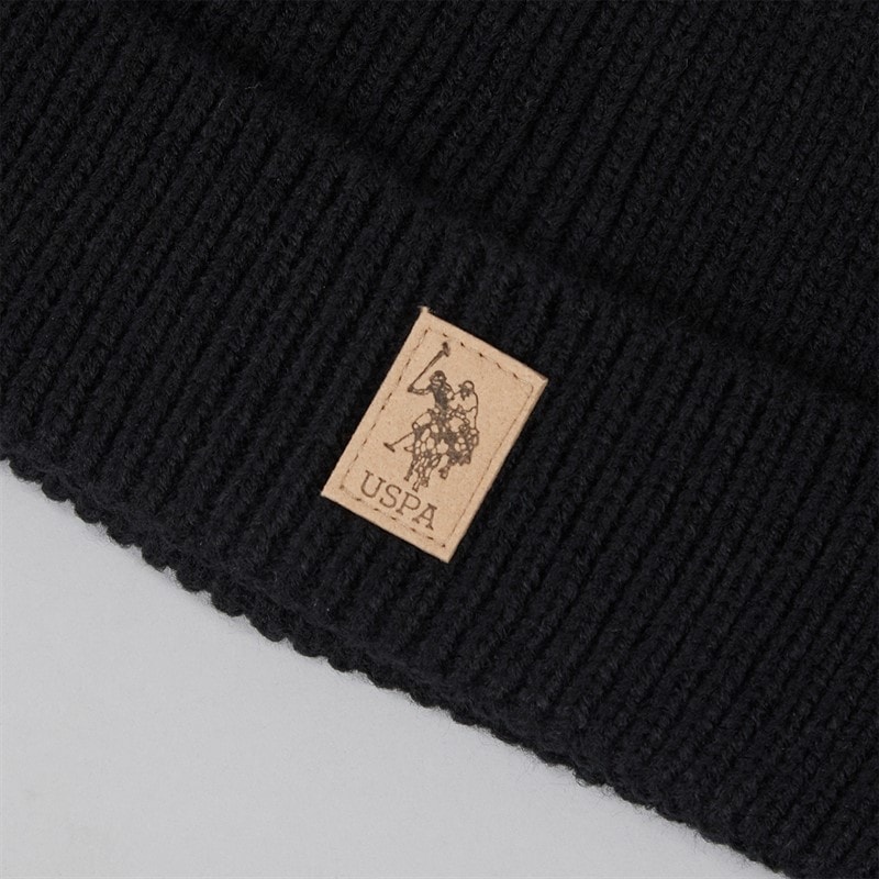 Boys Signature DHM Knitted Beanie Black - Image 2
