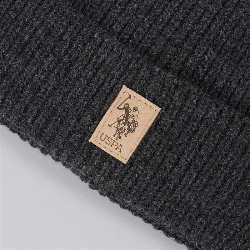 Boys Signature DHM Knitted Beanie Charcoal Marl - Image 2